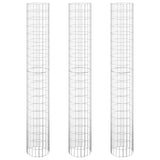 Vidaxl Gabion Planters 3. runde hævet Ø30x200 cm stål