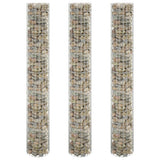 Vidaxl Gabion Planters 3. runde hævet Ø30x200 cm stål