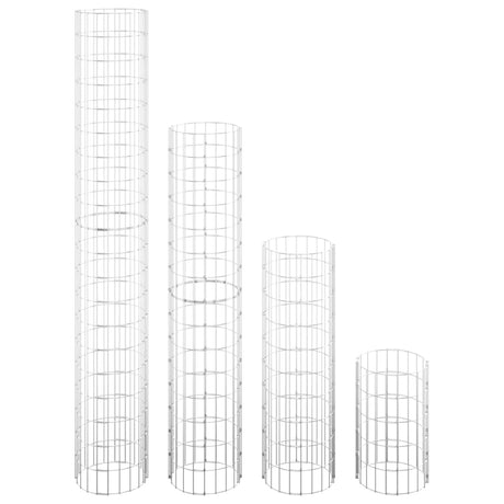 Vidaxl Gabion Planters 4 st -runde hævet Ø30X50 100 150 200 cm