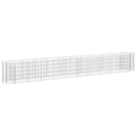 Vidaxl Gabion Planter Insented 400x50x50 cm galvaniseret jern