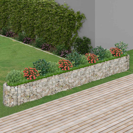 Vidaxl Gabion Planter hævede 470x50x50 cm galvaniseret jern
