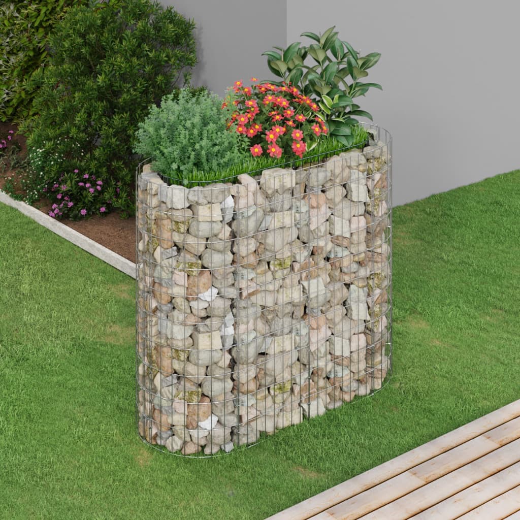 Vidaxl Gabion Planter hævede 120x50x100 cm galvaniseret jern