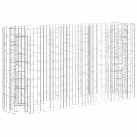 Vidaxl Gabion Planter hævet 190x50x100 cm galvaniseret jern