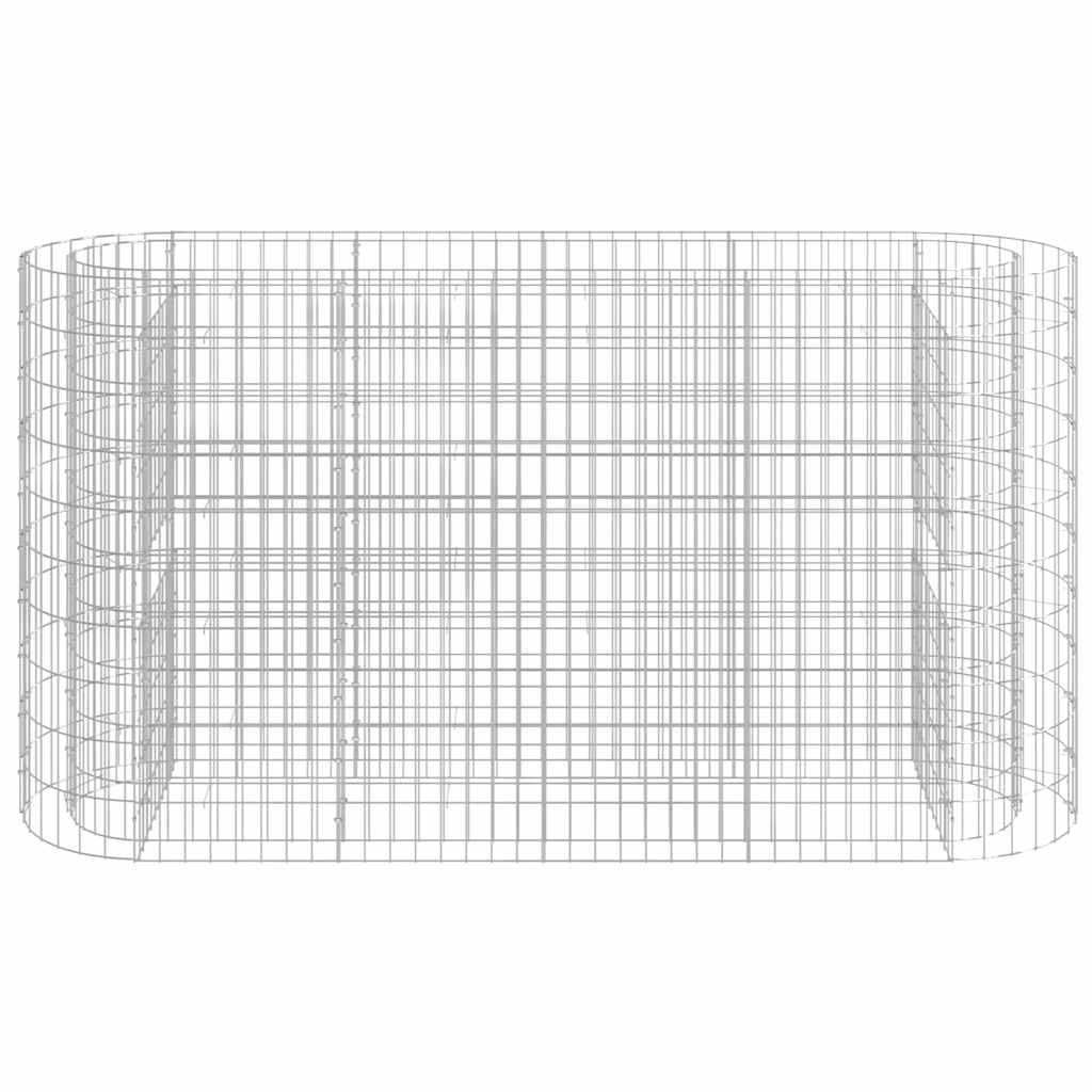 Vidaxl Gabion Planter hævet 190x50x100 cm galvaniseret jern