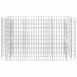 Vidaxl Gabion Planter hævet 190x50x100 cm galvaniseret jern