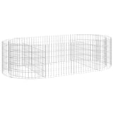 Vidaxl Gabion Planter hævet 200x100x50 cm galvaniseret jern