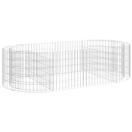 Vidaxl Gabion Planter hævet 200x100x50 cm galvaniseret jern