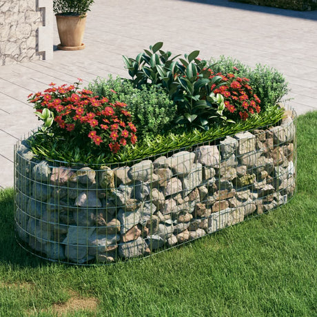 Vidaxl Gabion Planter hævet 200x100x50 cm galvaniseret jern