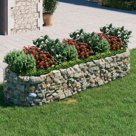 Vidaxl Gabion Planter Insented 300x100x50 cm galvaniseret jern