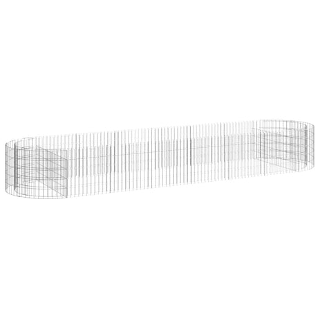 Vidaxl Gabion Planter Insented 400x100x50 cm galvaniseret jern