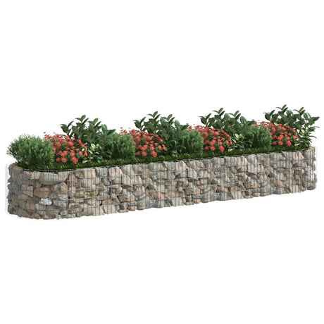 Vidaxl Gabion Planter Insented 400x100x50 cm galvaniseret jern
