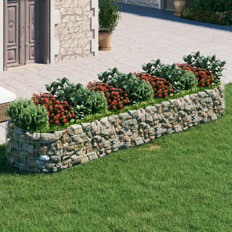 Vidaxl Gabion Planter Insented 400x100x50 cm galvaniseret jern