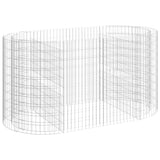 Vidaxl Gabion Planter steg 200x100x100 cm galvaniseret jern