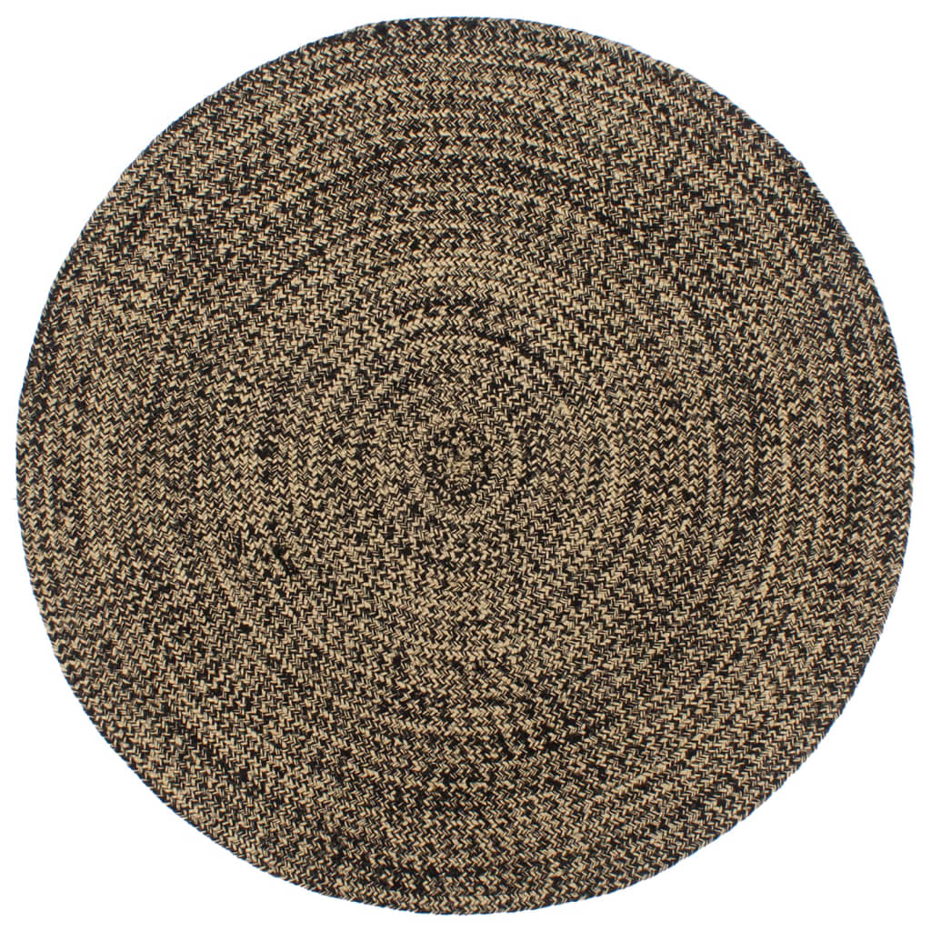 Vidaxl Rug Handmade 210 cm jute sort og brun