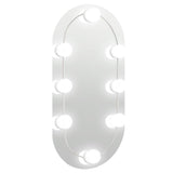 Vidaxxl spejl med LED belysning 40x20 cm glas oval