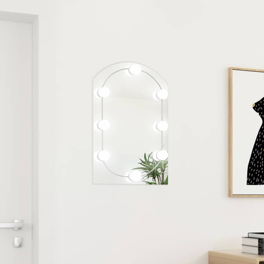 Vidaxl spiegel met led-verlichting boog 60x40 cm glas