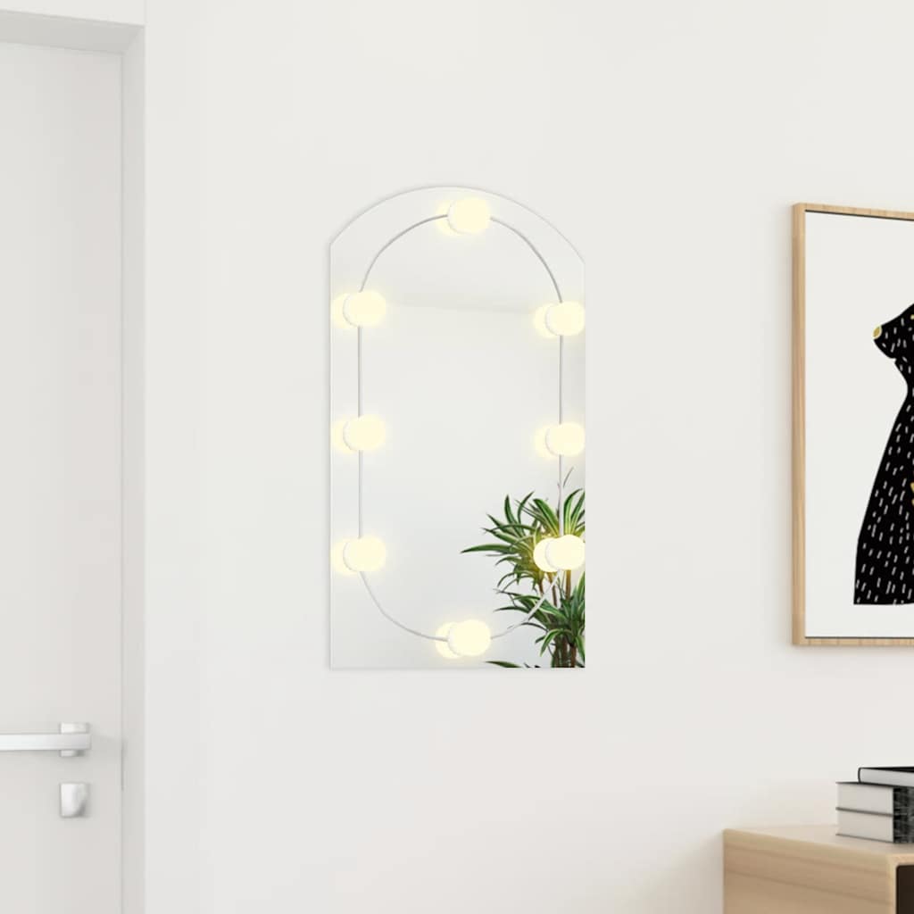 Vidaxx spejl med LED lysbue 70x40 cm glas