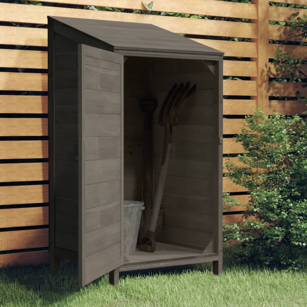 Vidaxl Garden Shed 55x52x112 cm Solid Pine -Wood Anthracite -farvet farver