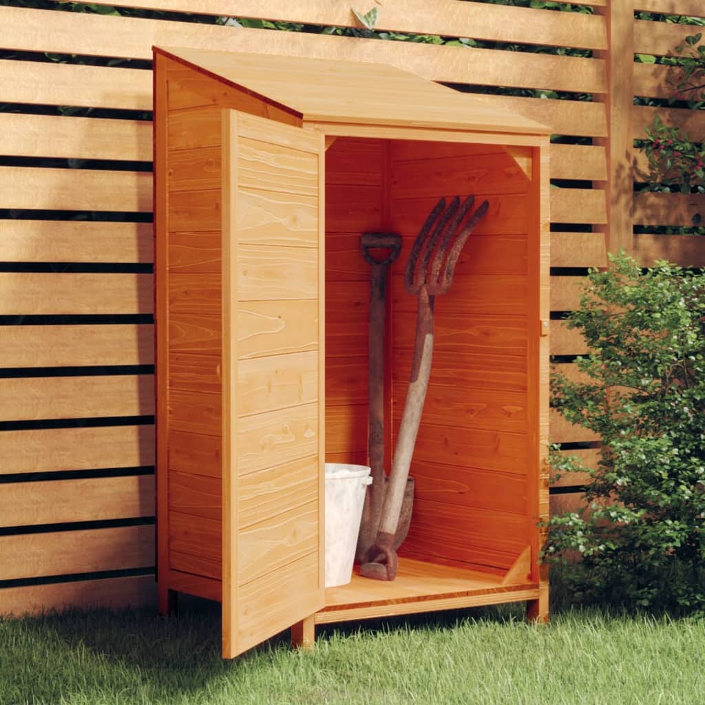 Vidaxl Garden Shed 55x52x112 cm Solid fyrretræbrun