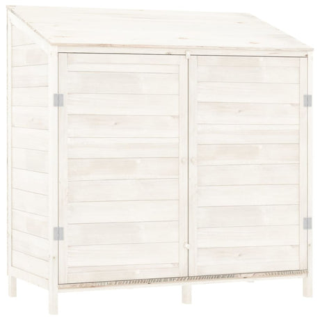 Vidaxl Garden Shed 102x52x112 cm Solid Pinewit White