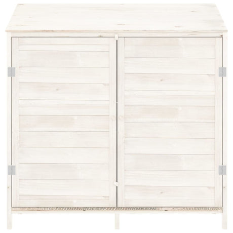 Vidaxl Garden Shed 102x52x112 cm Solid Pinewit White