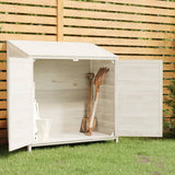 Vidaxl Garden Shed 102x52x112 cm Solid Pinewit White
