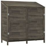 Vidaxl Garden Shed 102x52x112 cm Solid Pine -Wood Anthracite -farvet -farvet