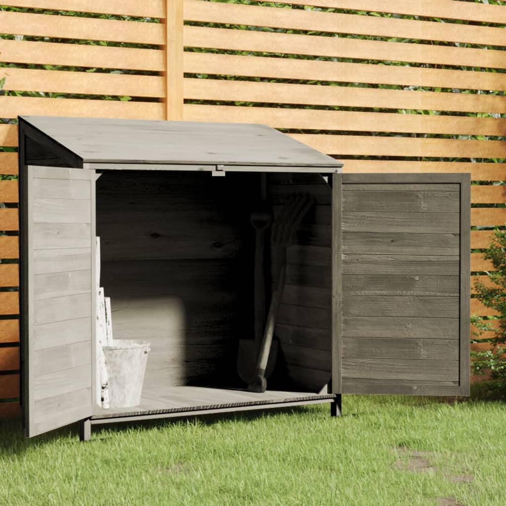 Vidaxl Garden Shed 102x52x112 cm Solid Pine -Wood Anthracite -farvet -farvet