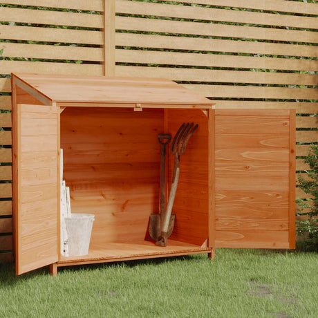Vidaxl Garden Shed 102x52x112 cm Solid fyrretræbrun