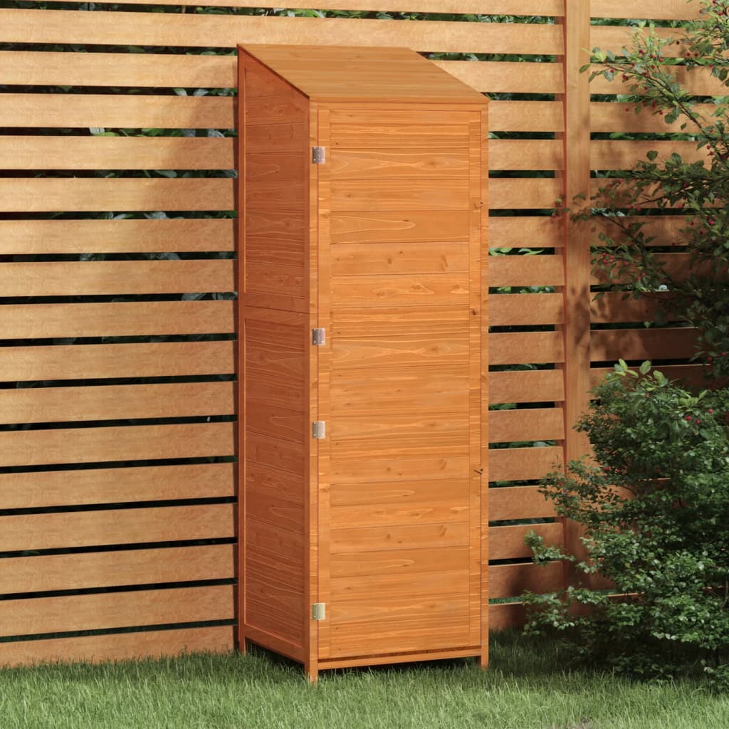 Vidaxl Garden Shed 55x52x174,5 cm Solid fyrretræbrun