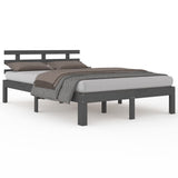 Vidaxl bedframe massief hout grijs 200x200 cm