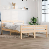 Vidaxl bedframe massief hout 135x190 cm