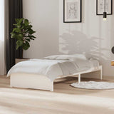 Vidaxl bedframe massief hout wit 90x190 cm