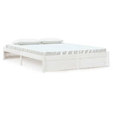 Vidaxl bedframe massief hout wit 150x200 cm