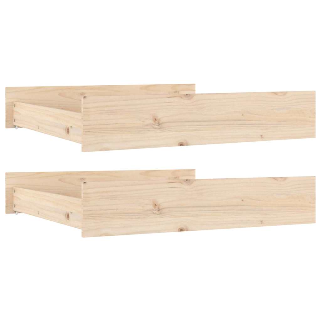 Vidaxl bedlades 2 st massief grenenhout