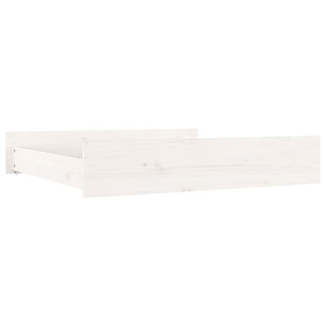 Vidaxl bedlades 2 st massief grenenhout wit