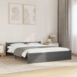 Vidaxl bedframe massief hout grijs 135x190 cm