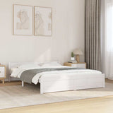 Vidaxl bedframe massief hout wit 140x200 cm