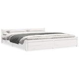 Vidaxl bedframe massief hout wit 180x200 cm