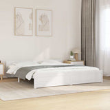 Vidaxl bedframe massief hout wit 180x200 cm