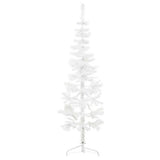 Vidaxl Kunstkerstboom halvdelen med standard smal 120 cm hvid