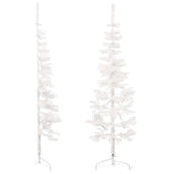 Vidaxl Kunstkerstboom halvdelen med standard smal 120 cm hvid