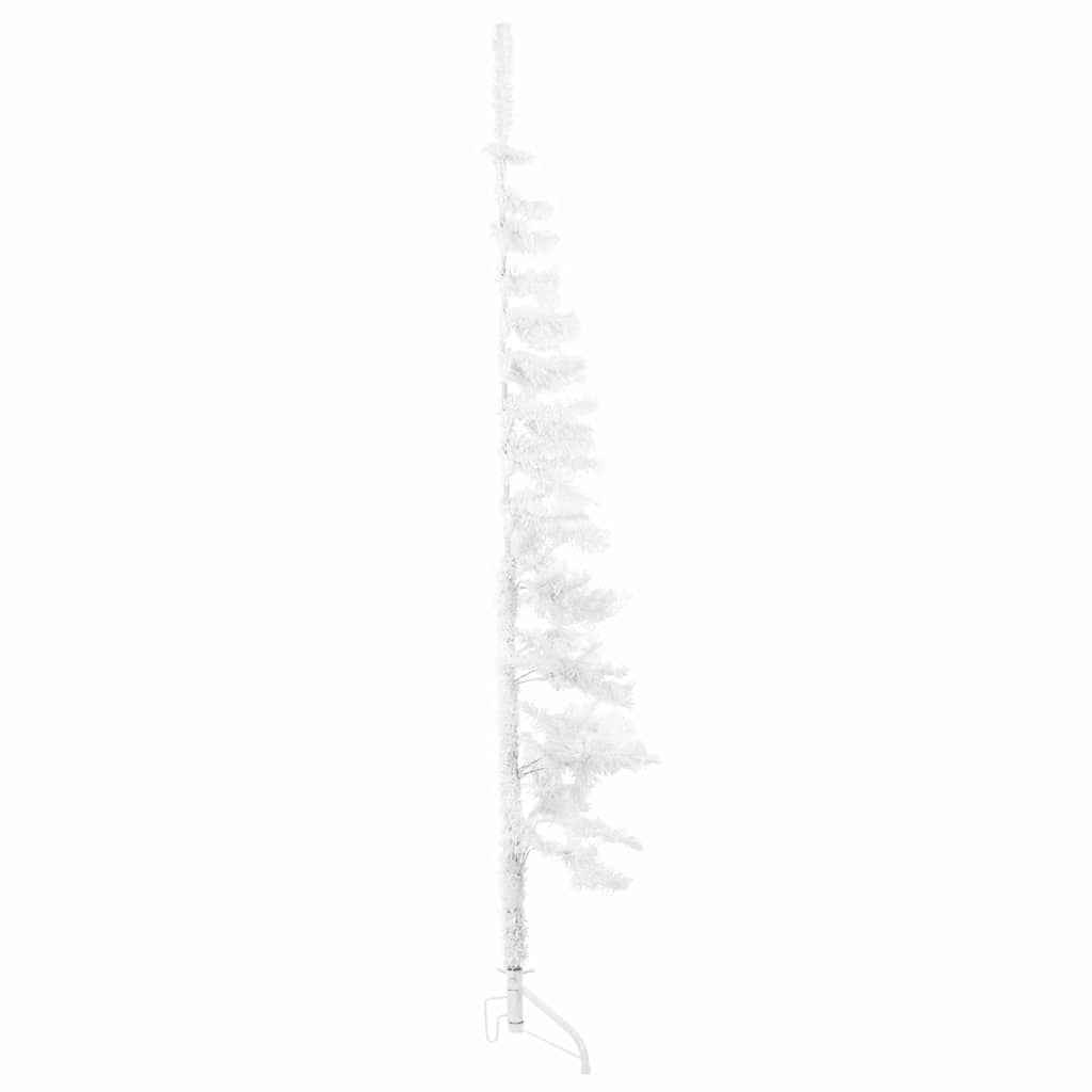 Vidaxl kunstigt juletræ halvt med standard smal 150 cm hvid
