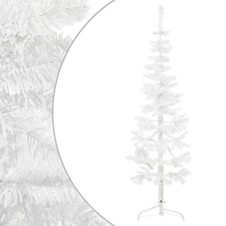 Vidaxl Kunstkerstboom halvt med standard smal 180 cm hvid