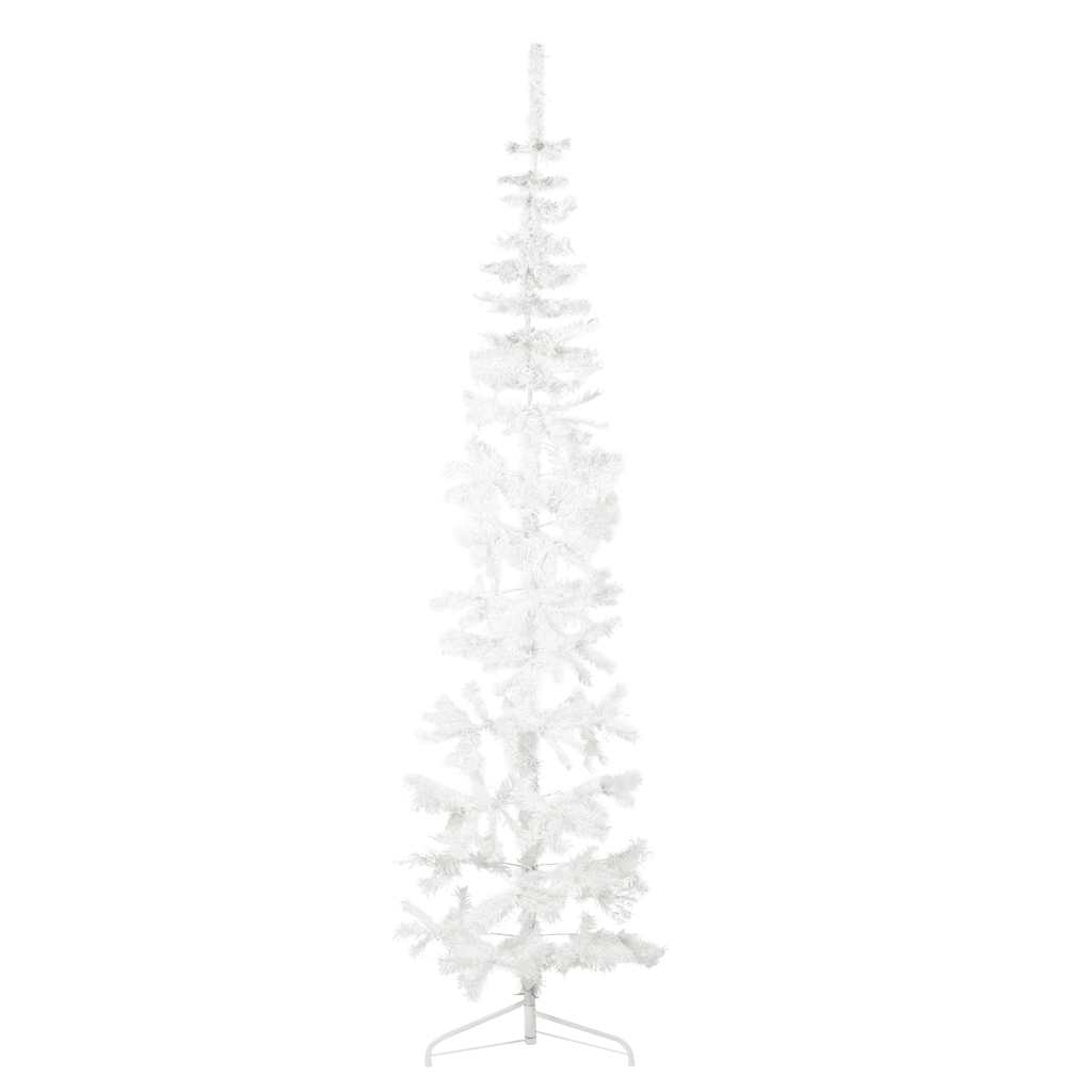 Vidaxl Kunstkerstboom halvdelen med standard smal 210 cm hvid