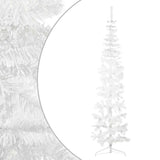Vidaxl Kunstkerstboom halvdelen med standard smal 210 cm hvid