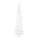 Vidaxl Kunstkerstboom halvdelen med standard smal 240 cm hvid