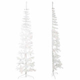 Vidaxl Kunstkerstboom halvdelen med standard smal 240 cm hvid