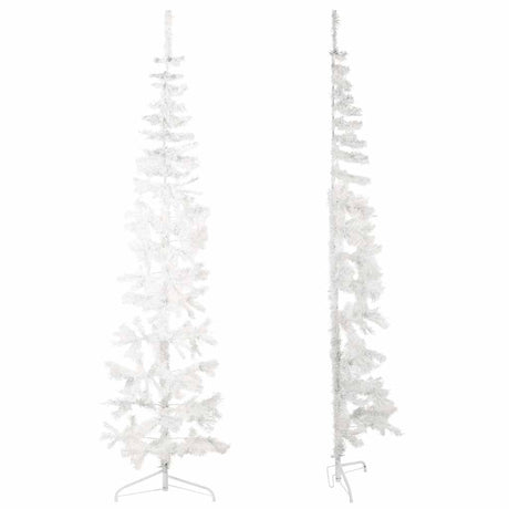 Vidaxl Kunstkerstboom halvdelen med standard smal 240 cm hvid