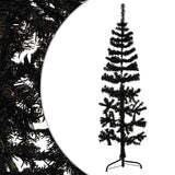 Vidaxl kunstig juletræ halvt med standard smal 120 cm sort